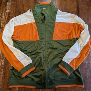 Rocawear Full Zip Track Jacket Zip Up Pockets Colorblock White Green Orange 2XL
